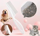 Fine Tooth Nonslip Removes Mats 2-pack Flea Comb For Dogs   Cats Stainless Steel