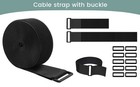 X Cinch Straps Heavy Duty Buckles  Black Nylon Hook And Loop Straps  Reusable