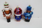 Glass Christmas Ornament Lot Of 3