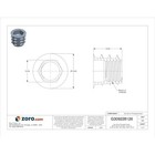 Hex Drive Threaded Insert  M10-1 50 Int Thrd Sz  13 Mm L  15 494 Mm Dia   Zinc