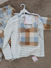 Happily Grey Kids 3 Piece Nwt Fleece Jacket Long Sleeve Stripe Tee Purse M7 8