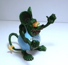 Hard To Find  Rat Fink   Big Daddy  Ed Roth Pvc Blue Color  Adult Collectible