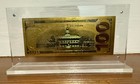 24k Gold Foil  100 Dollar Bill Banknote Collectible Novelty Display Set