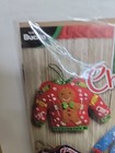 Bucilla Buc Felt Kits 6 Ugly Christmas Sweaters Ornament Kit New