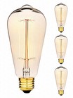 Deneve 4-pack Edison 60w Antique St64 Squirrel Cage Filament Lights Bulb Lamp