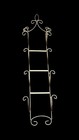 Vtg Style Gold Tone Metal Wall Mount 4 Plate Display Rack Ornate Scrollwork 40   