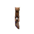 Vintage Hand Carved Wood Buck Deer Figurine Ghana African Folk Art Dark Wood