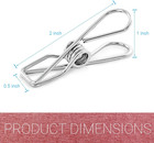 40pcs Stainless Steel Clothespins  Rustproof Laundry Clips For Clothesline  Bags