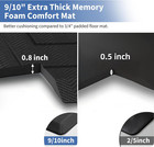 9 10   Extra Thick Cushioned Anti Fatigue Kitchen Mat  Waterproof High Density F
