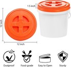 Bucket Lids 12 Inch 3 Colors Plastic Screw Top Twist Caps 3 Pack 5 Gallon