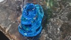 Vintage Glass Blue Bird Of Happiness Figurine Leo Ward 
