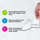 Invisalign Cleaning Crystals For Clear Aligners And Retainers   50 Packets 