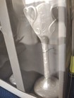 Wilton Ivory Heart 2 Flutes Toasting Glasses 