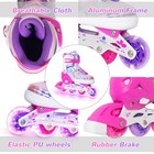 Kids Inline Skates For Girls Boys - Rose Red Blades Roller For Kids Age 4 5 6   