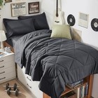 5-piece Comforter Set   Reversible  All-season  Soft  5 Piece Twin Dark Gray
