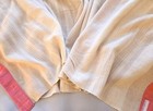 Vintage 50 s Double Length  Pennsylvania Fold-over Striped Camp Blanket 64 X 140
