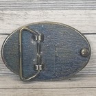 Vintage Freemason Masonic Brass Belt Buckle Oval Usa 1970 s 3 25 x2 