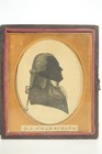 Antique 19th C  Dutch Silhouette Engraving H j  Colmschate 1 6th Plate Case