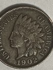 1902 Indian Head Cent Penny Clear Date Liberty Visible Free Shipping