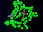Vaseline Uranium Glass Rosary Vaseline Fire Polish Beads