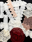 Vtg 60s Lot Crocheted Doilies Handmade 14 Pieces Boho Mandelas Mcm Runners