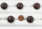 Vintage Bakelite Buttons Lot Brown Domed Art Deco Wood Shank Large Very Old