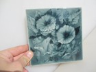 Victorian Ceramic Tile Floral Flowers Old Antique Art Nouveau Vintage Rococo