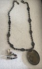 Vintage Signed Sorelli Rhinestone Necklace   Earrings Statement Jewelry Set