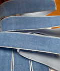 Vintage Velvet 7 8  Ribbon Rayon Nylon Cerulean Blue 1yd Made In Switzerland