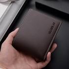 New Mens Black Genuine Leather Bifold Wallet Id Window Credit Card Case Holder