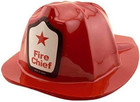 24 Pack Fire Chief Plastic Hat Red Child Size Firefighter Birthday Party Favors