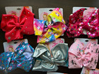 New Jojo Siwa Bow Lot Of 8 Large Bows And 3 Mini Bows New Jojo Siwa Bow Lot