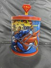 The Tin Box Company Superman Metal Tin Container W  Lid Vintage