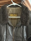 Vintage 1958  Us Navy Military G-1 Lbrown Leather   Sheepskin Flight Jacket  Xl