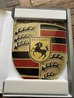 New In Box Porsche Factory Sealed 2013 Crest Wappen Porcelain Enamel Dealer Sign