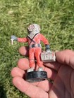 Vintage Red   Gray Scuba Diver Made In Hong Kong Aquarium - Q3