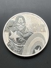 2019 Tuvalu Captain America 1 Oz Marvel Silver Trading Coin      Queen Elizabeth