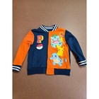 Pokemon Hybrid Apparel Kids Xs Varsity Jacket Navy Orange Pikachu Squirtle Bulba