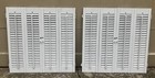2 Sets 32    Tall X 32  Wide Wood Interior Louver Plantation Window Shutters Vtg