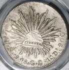 1848-mo Gc Pcgs Unc Mexico 8 Reales Rare Cap Rays Silver Coin  23091801c 