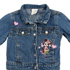 90s Vintage Disney Minnie Mouse Denim Jean Jacket Pink Rare Girl Missing Size 2t