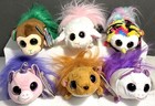 Fuzzee Tails Plush Animals 5  Long - Lot 6 Assorted - New W  Tags - See Notes