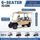 Lupple 6 Passenger Golf Cart Enclosure For Icon I60 I60l G60 G60l 600d Raincover