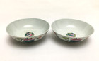Pair Of Antique Chinese Famille Rose Porcelain Bowls 7 