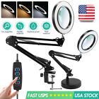 Magnifying Glass Desk Light Magnifier Led Lamp Reading Lamp With Base  Clamp 10x