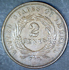 1868 Vf Two-cent Pieces Lot A