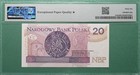 2021 Poland 20 Zlotych P  184a Pmg 66 Epq   Star Gem Unc