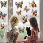 20pcs Window Decals For Bird Strikes  Anti Collision Window Clings  Butterfly
