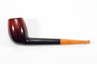 Nice Exceptionally Colored 19th Century Meerschaum Pipe With Amber Stem