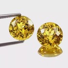 70 Ct Natural Ceylon Round Cut Yellow Sapphire Certified Loose Gemstone Pair